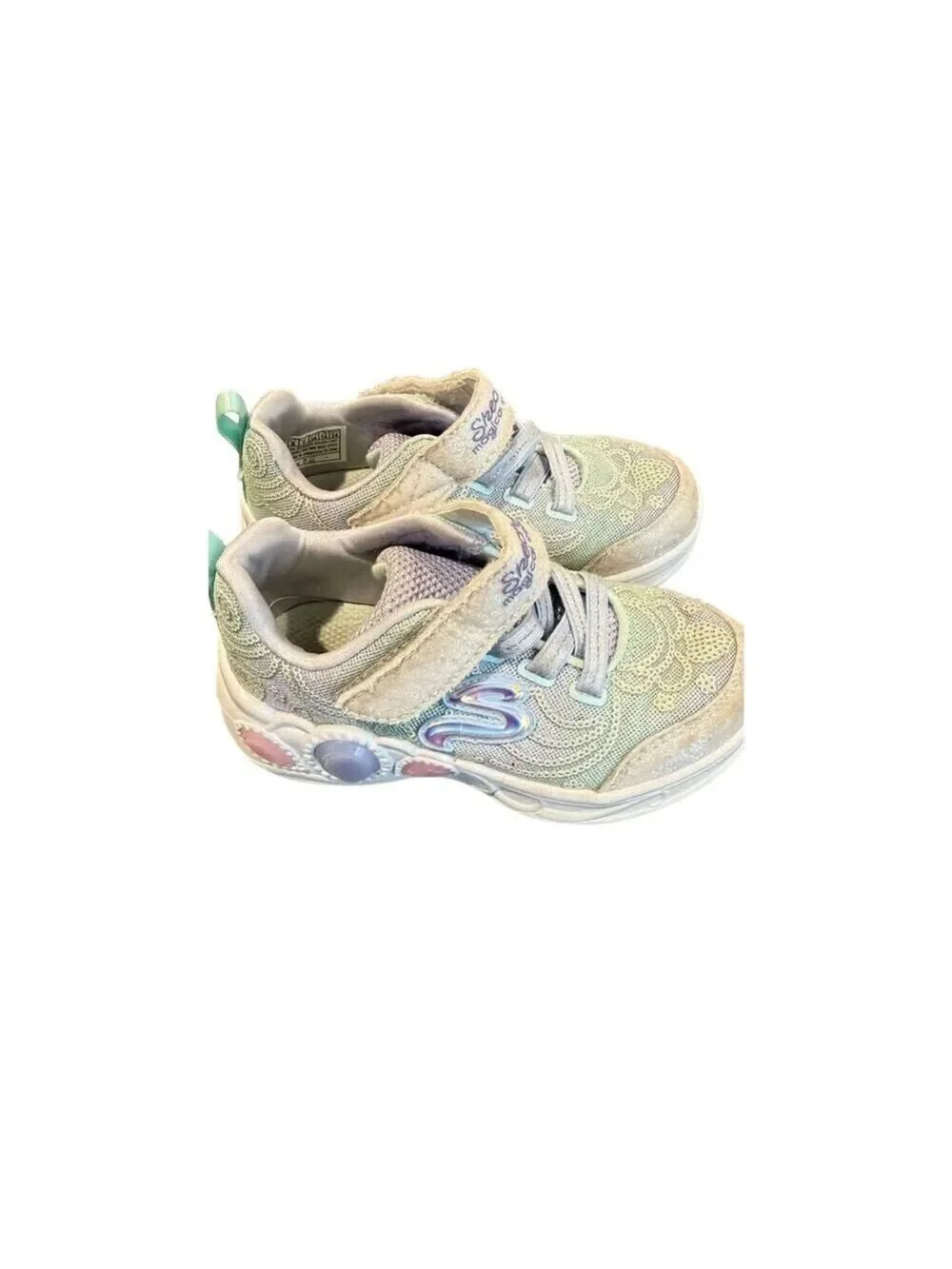 Skechers S-Lights Princess Wishes Light-Up Sneakers Magical Collection sz8